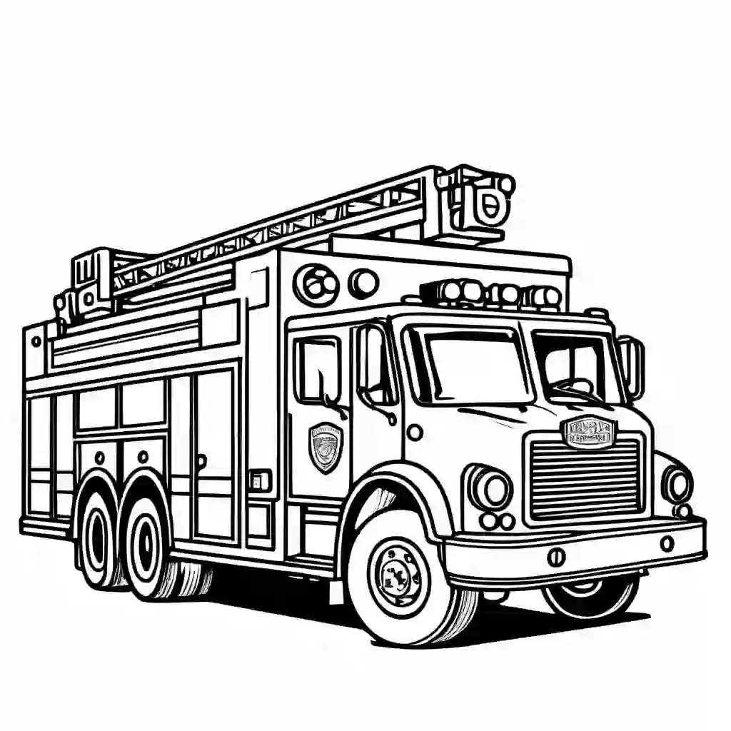 Fire Trucks coloring pages